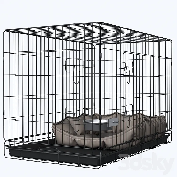 Dog cage 3D Model Free