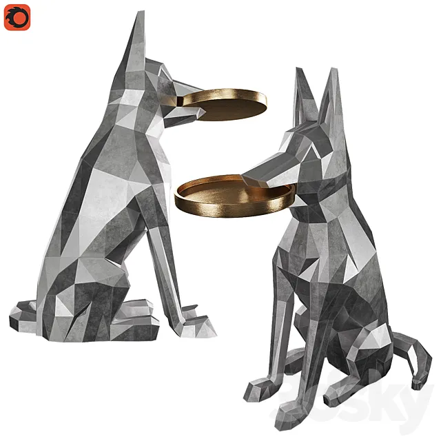 Dog coffee table 3DModel