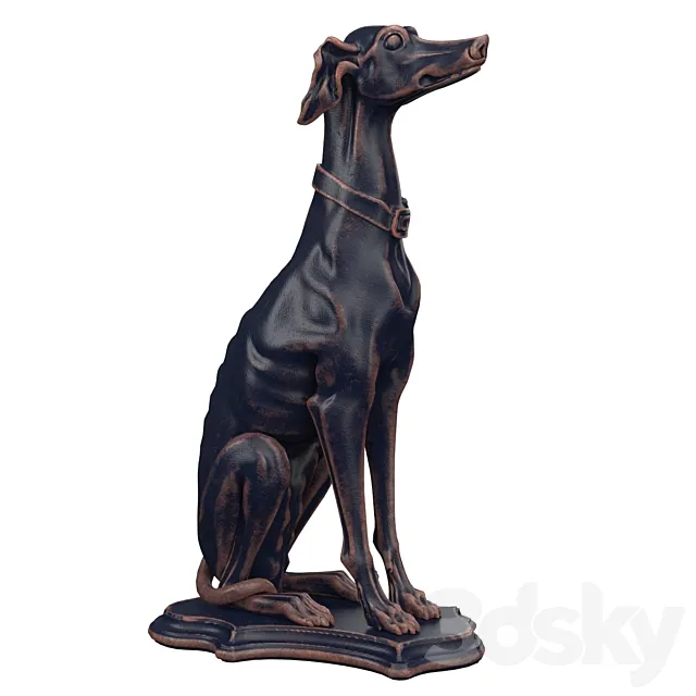 Dog Statue 3D Model