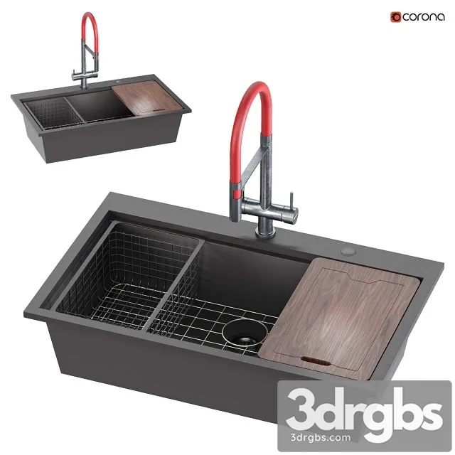 Doirteal 33 Inch Drop in Black Farmhouse Sink Free Download
