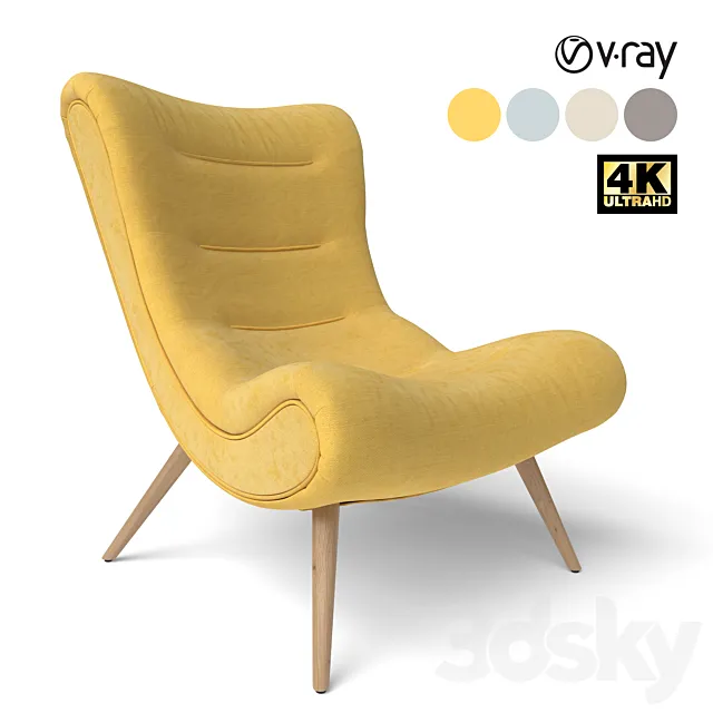 Dolce Vita Armchair 3D Model