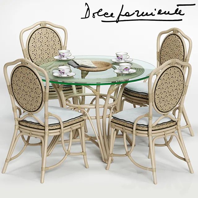 Dolcefarniente DAISY Chair and IRENE Table 3DModel