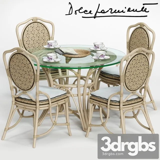 Dolcefarniente Outdoor Table and Chair 3D Model Free