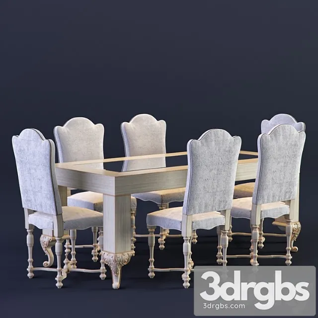 Dolfi Table Chairs 0359 3D Model Free