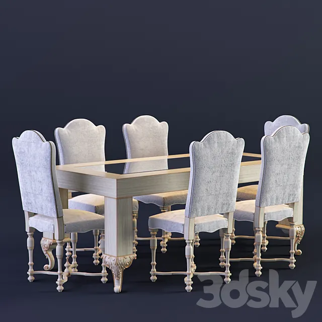Dolfi \ Table \ Chairs \ 0359 3DModel
