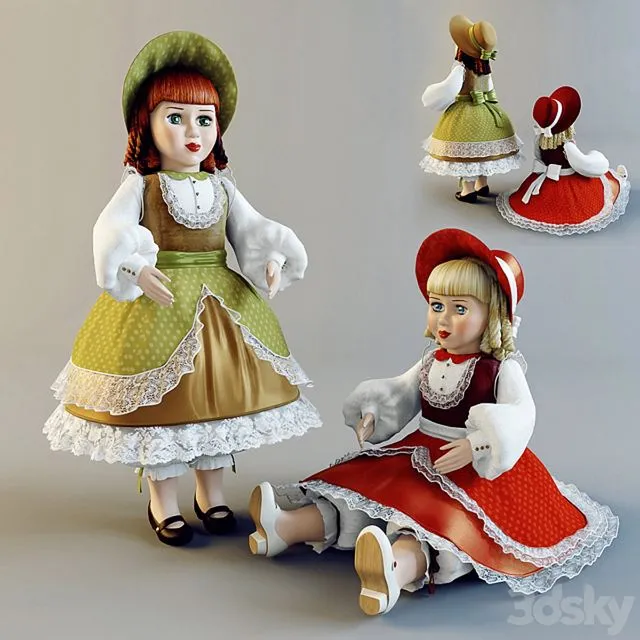 Doll (2 poses) 3D Model