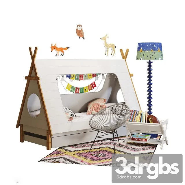 Domayne Tee Pee Bed 3D Model Free