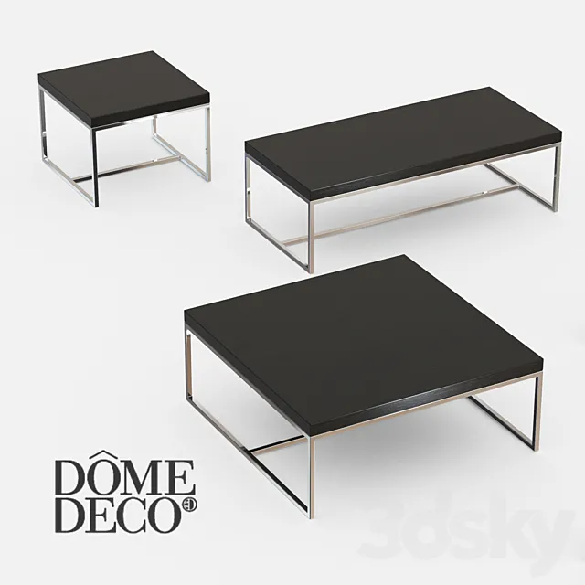 Dome Deco set of coffee tables 3D Model