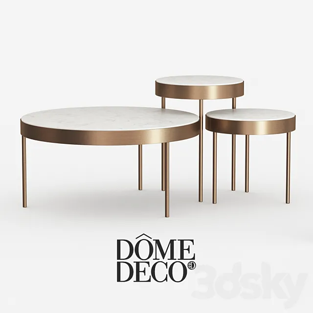 Dome Deco set of coffee tables 3D Model