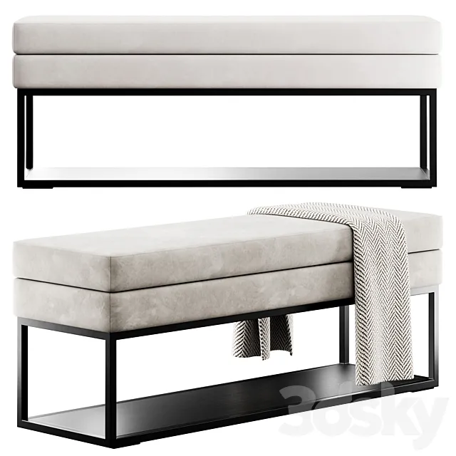 Domino Bench by Magres Baldai 3D Model