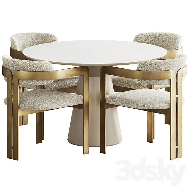 Donato by Eichholtz dining set 3D Model