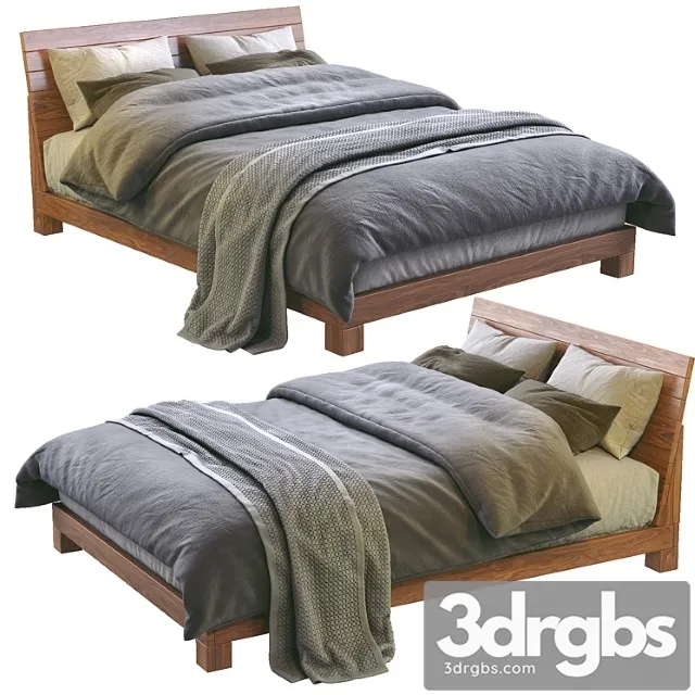 Dondra teak queen bed 2 3D Model Free