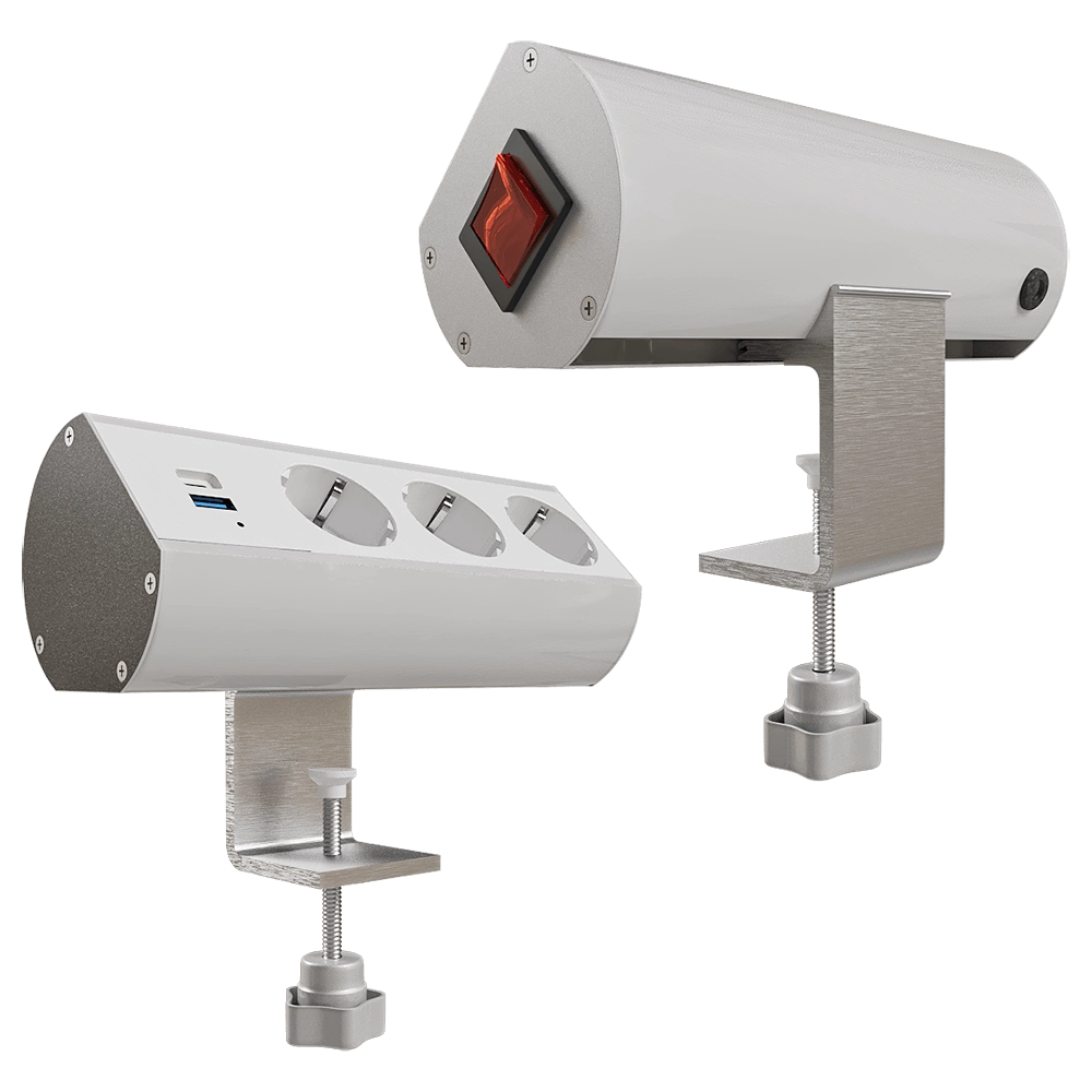 Donel  - Desktop socket block DDSB8O 3D Model