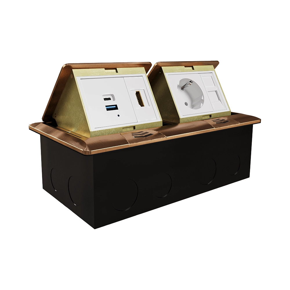 Donel  - Pull-out unit 3+3 modules antique brass  DPB6OB 3D Model