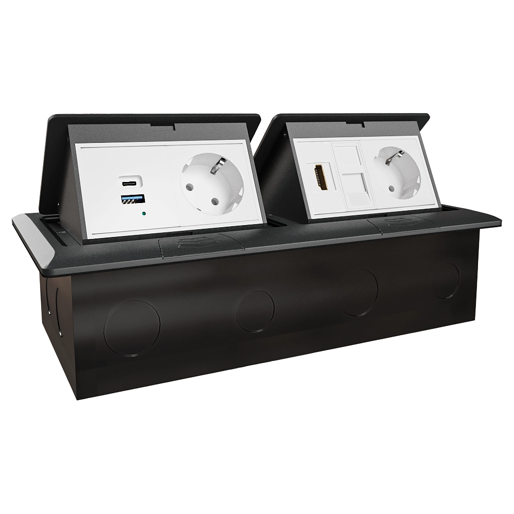 Donel  - Pull-out unit for 4+4 modules anthracite DPB8AN 3D Model