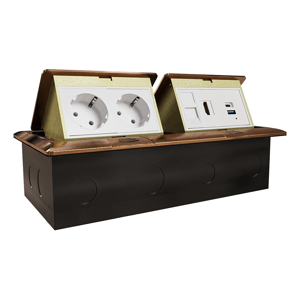 Donel  - Pull-out unit for 4+4 modules anthracite DPB8OB 3D Model