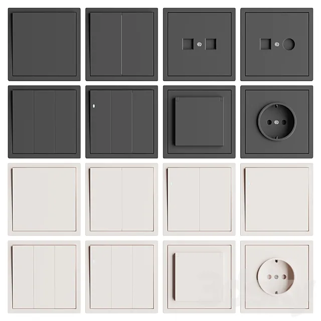 Donel sockets and switches 3D Model