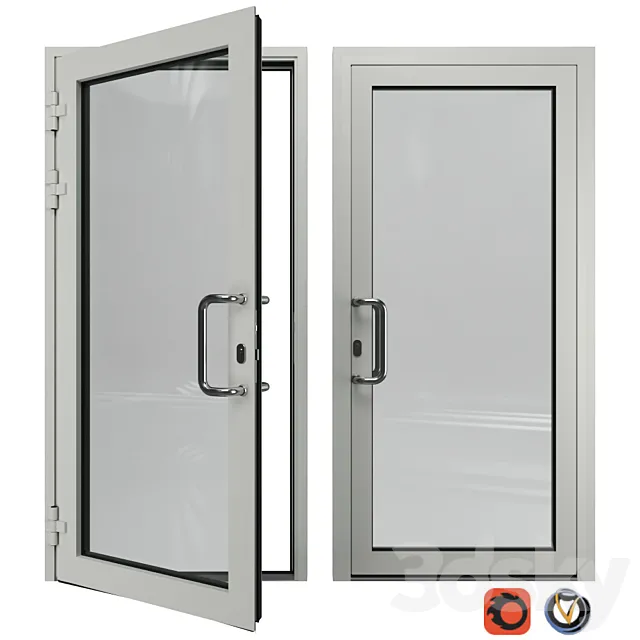 Door aluminum (Alumil) 3D Model