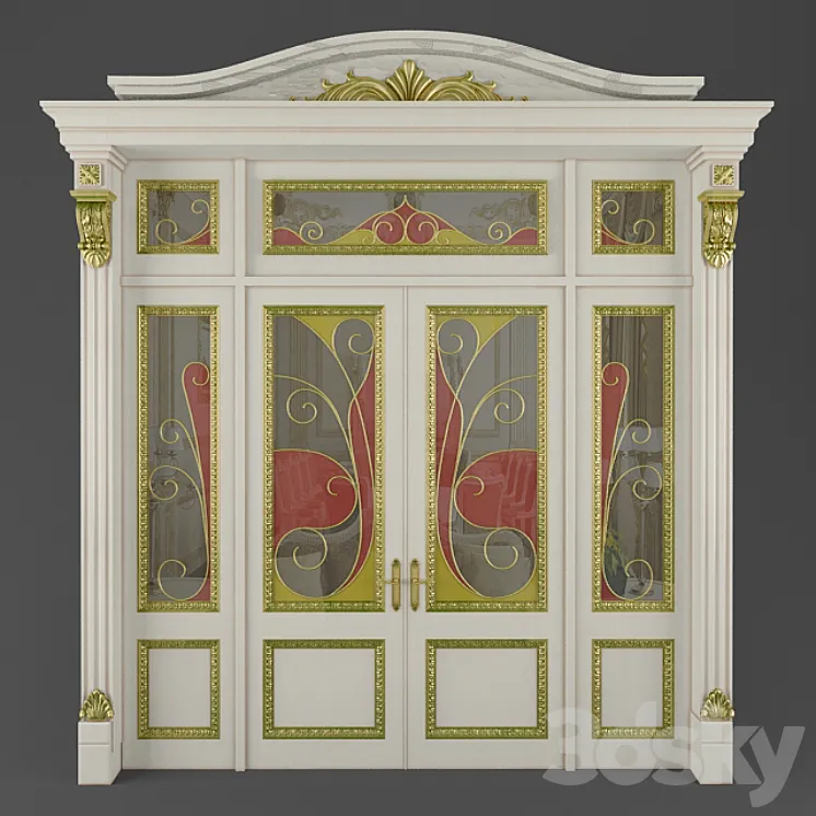 Door classic 3D Model Free