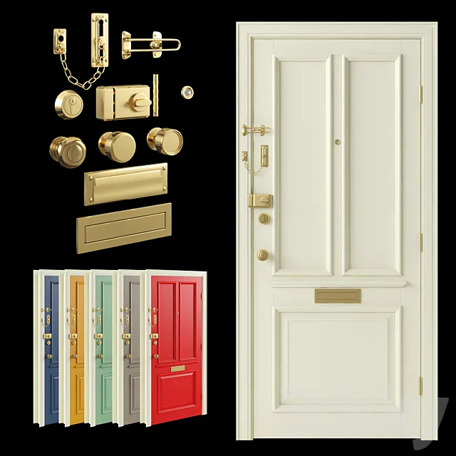 Door Entry _ Door Chain _ Door Lock 3D Model