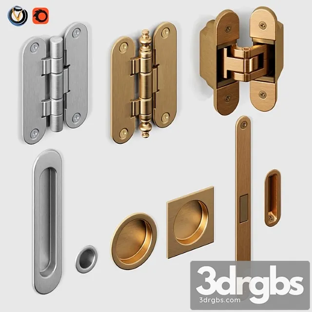 Door Fittings Volkhovets from AGB and Simonswerk 3D Model Free