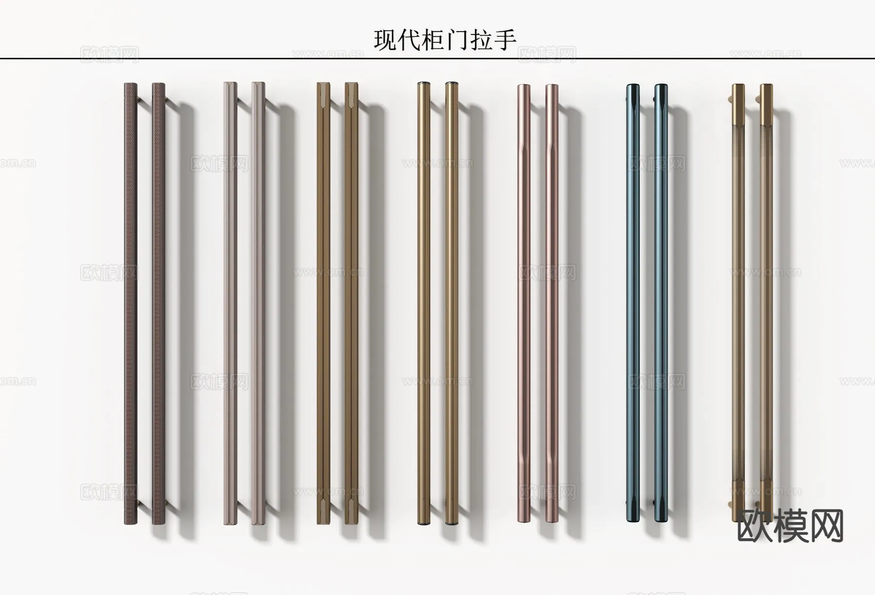 DOOR HANDLE - 3D Model For Interior Design - 11274