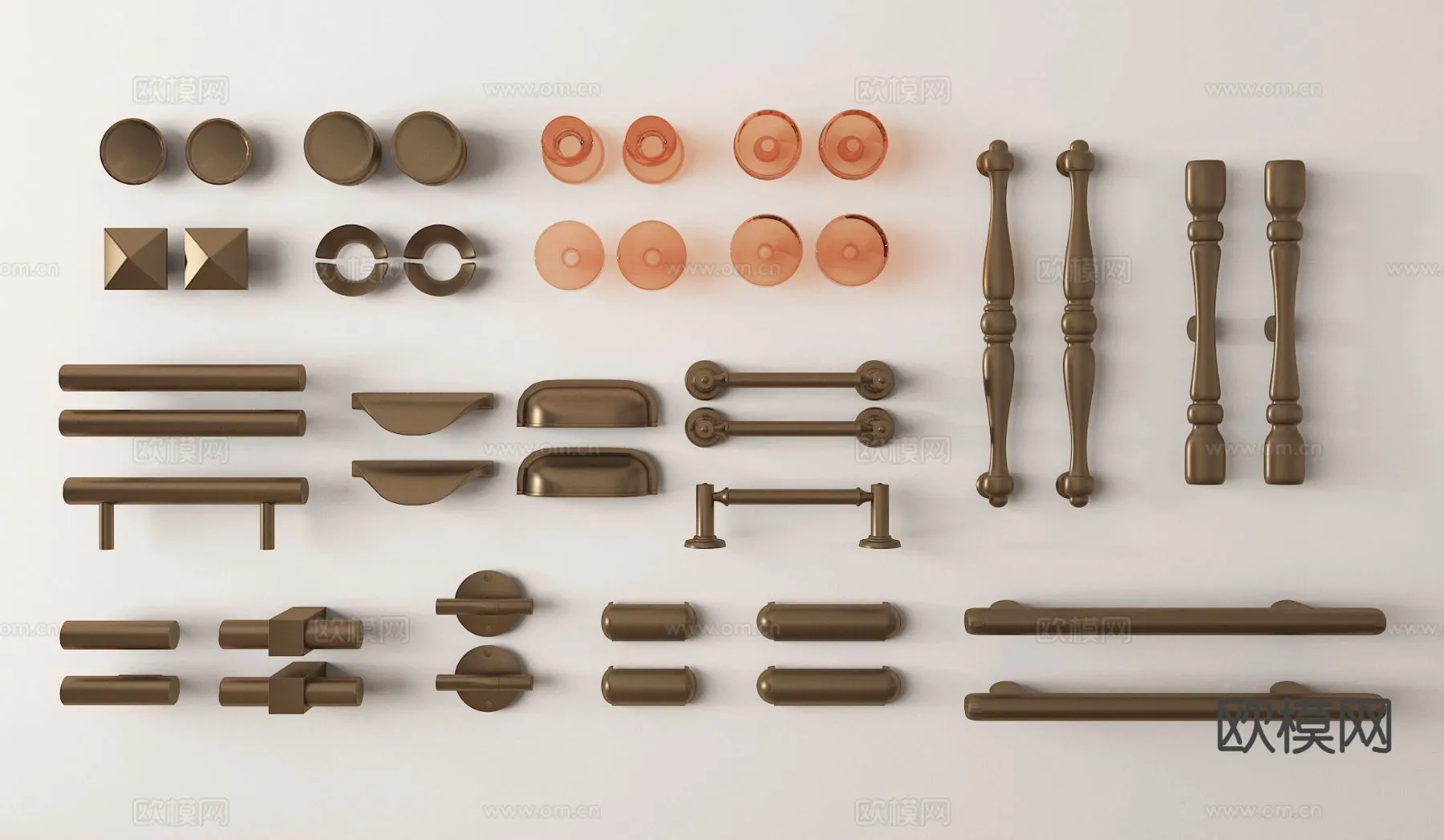 DOOR HANDLE - 3D Model For Interior Design - 11292