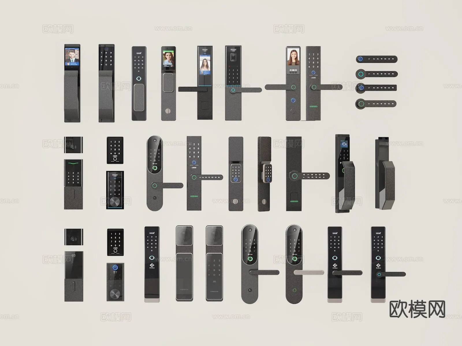 DOOR HANDLE - 3D Model For Interior Design - 11310