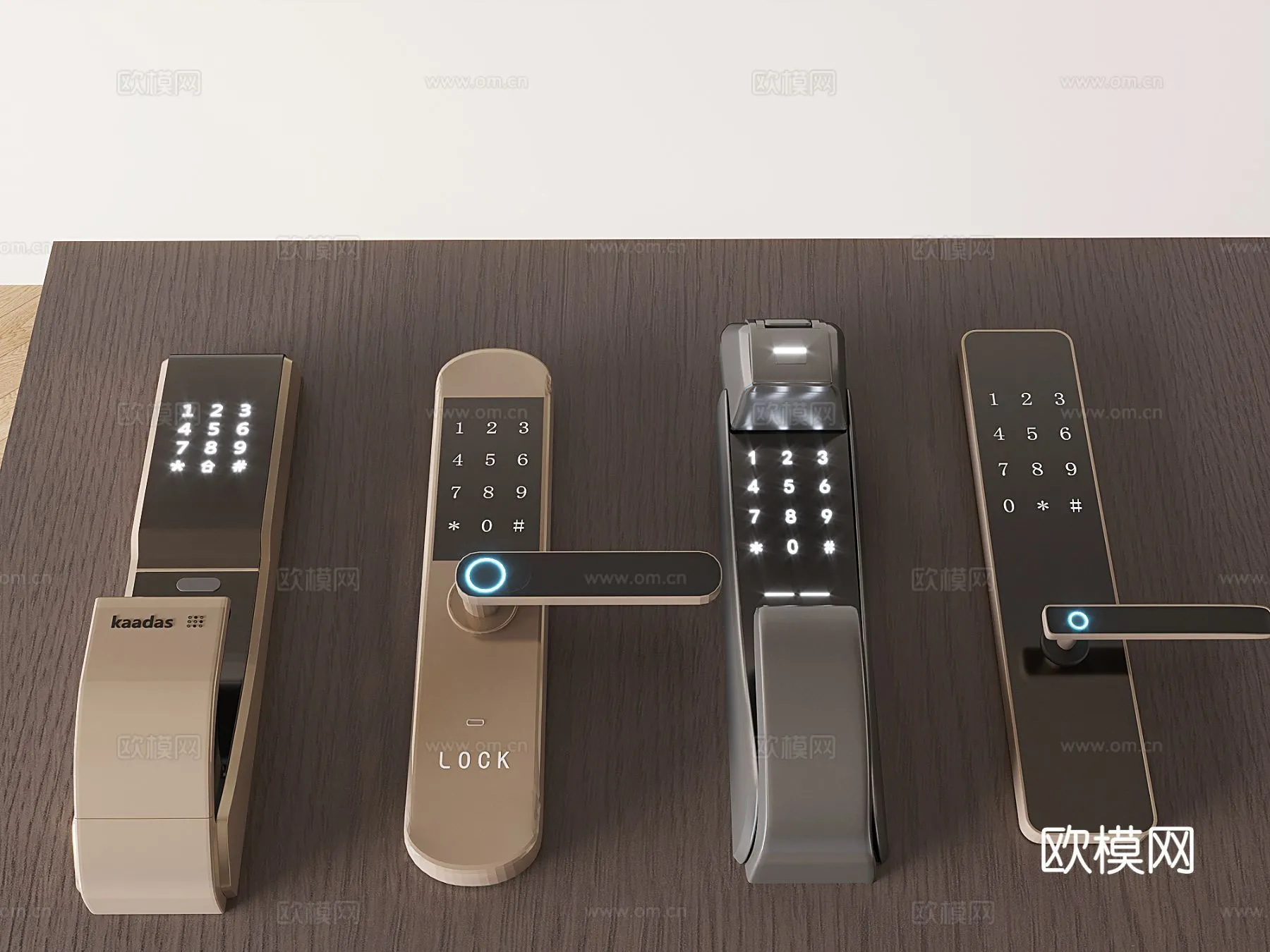 DOOR HANDLE - 3D Model For Interior Design - 11321