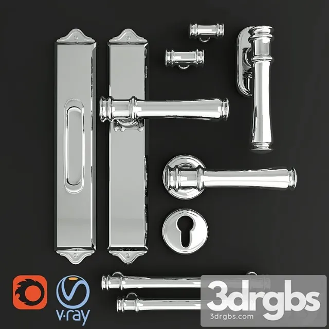 Door Handle Fresia Salice Paolo 3D Model Download