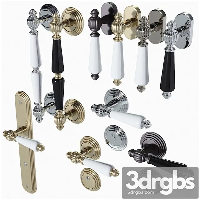 Door Handle Set Fimet Michelle 106P 3D Model Free