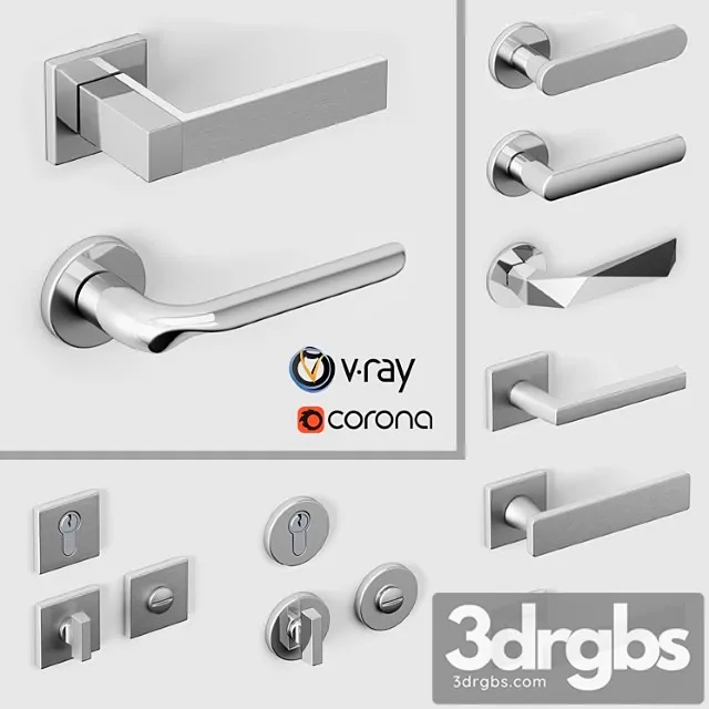 Door handles DnD by Martinelli 3D Model Free