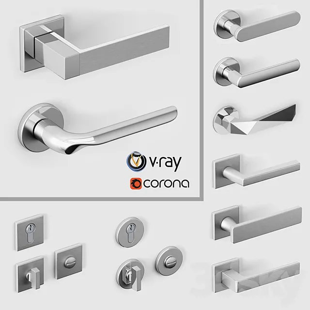 Door handles DnD by Martinelli 3DModel