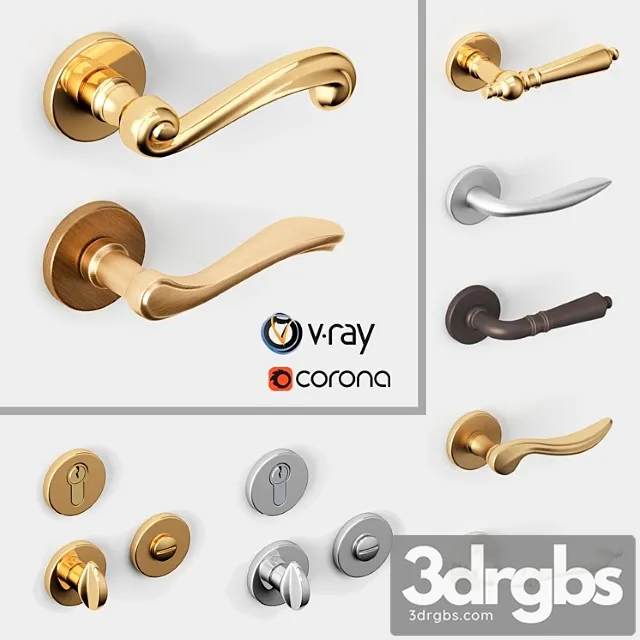 Door handles martinelli 3D Model Free