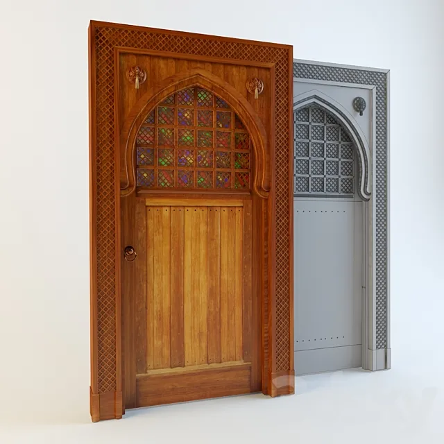 Door in Oriental style 3D Model