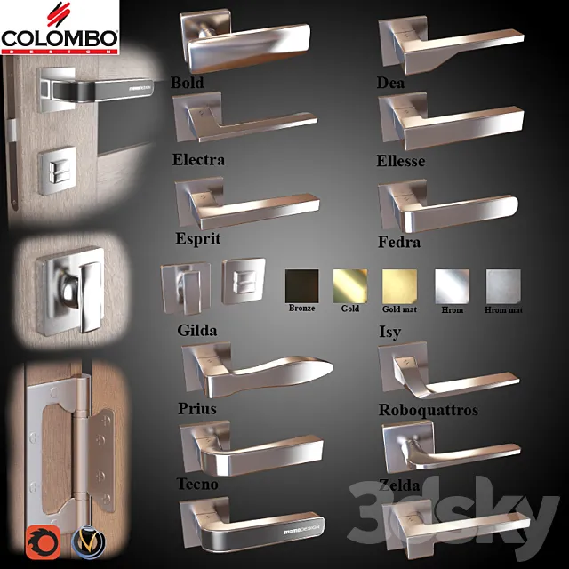 Door knobs 12 pcs. (5 colors). Colombo (part 2) Free Download