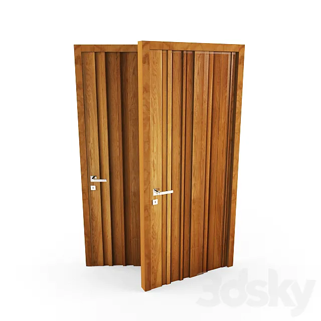 Door - Polaris - rovere taglio sega - DIFFUSE 3D Model