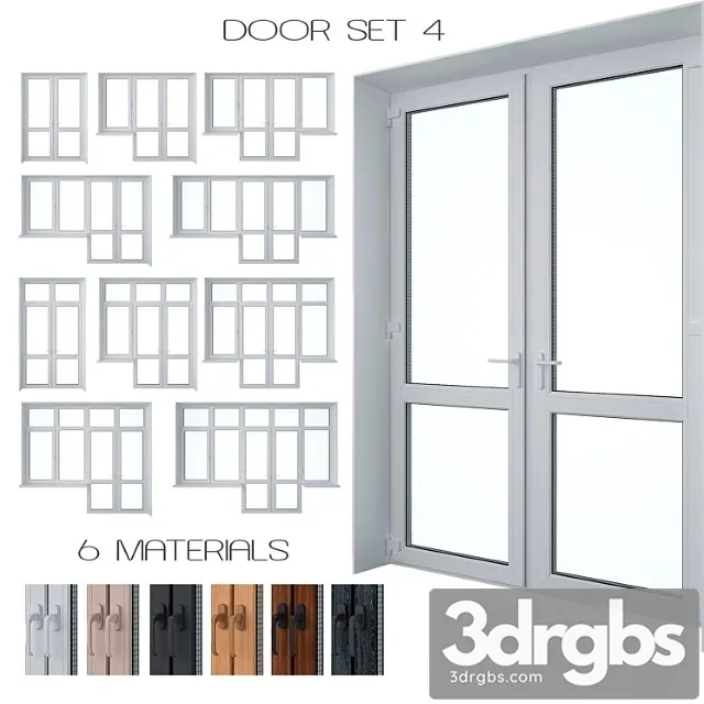 Door set 4 3D Model Free