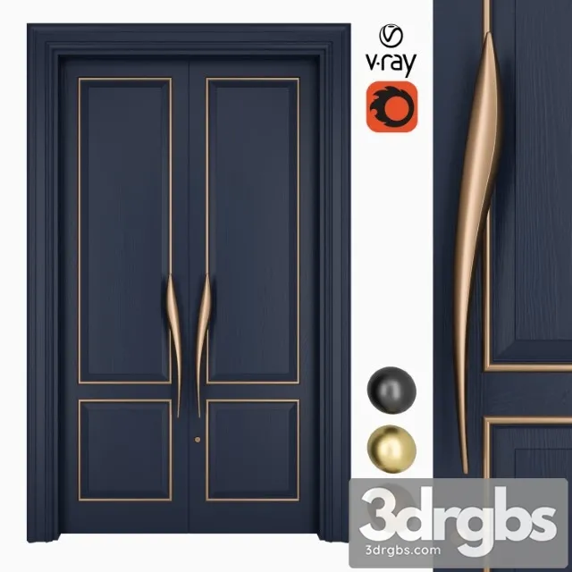 Door Set Elmes Archism T1243 3D Model Download
