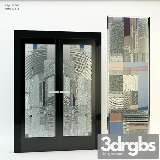 Door with a cocktail 3D Model Free