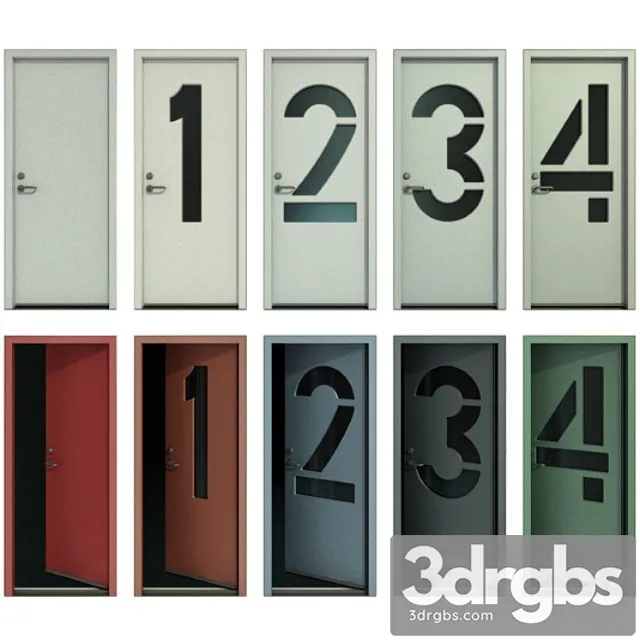 Door with numbers (part i) 3D Model Free