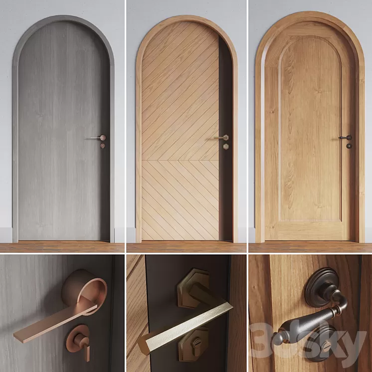 Doors 3 (3 models) 3D Model Free