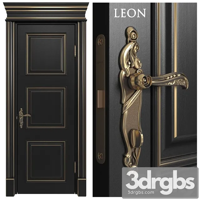 Doors academy line leon 4 doors part  3D Model Free