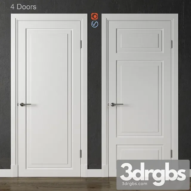 Doors academy newyork 4 doors 3D Model Free