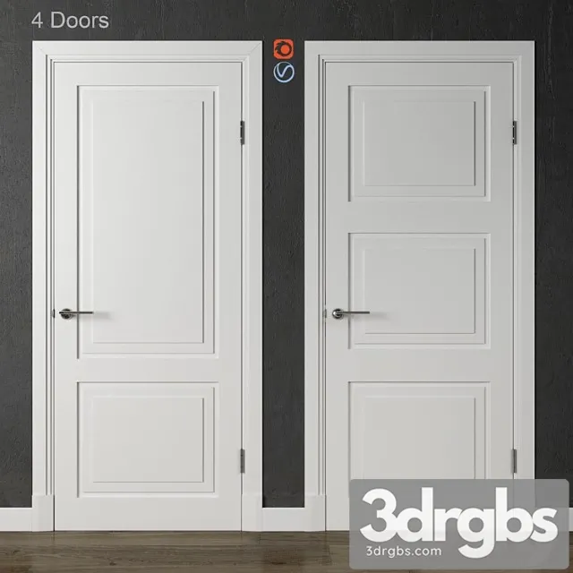 Doors academy newyork 4 doors (part 2) 3D Model Free