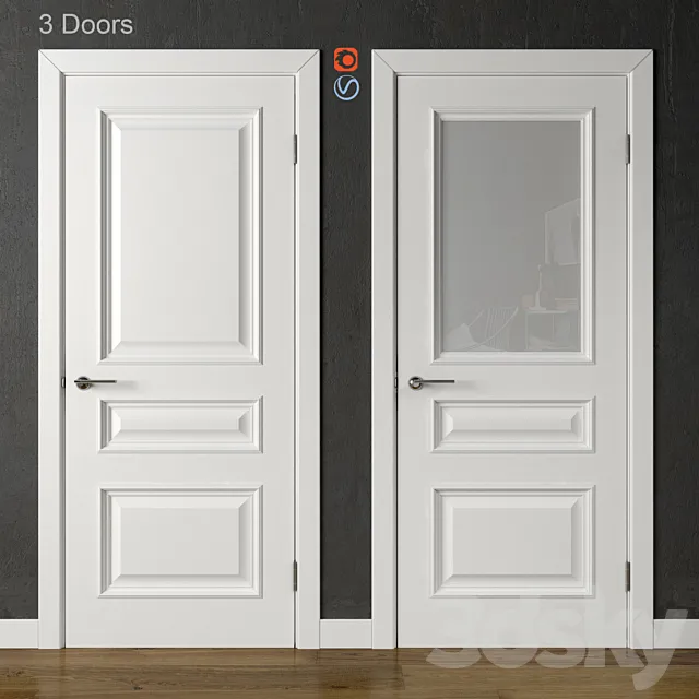 Doors Academy Piemonte White (part 3) 3D Model