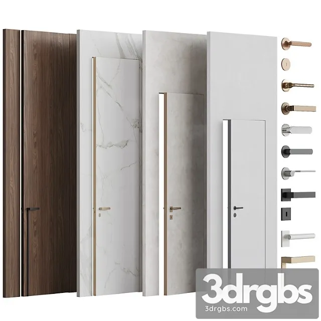 Doors Concealed Installation Plan Pro With Frame And Fittings 3D Model Free