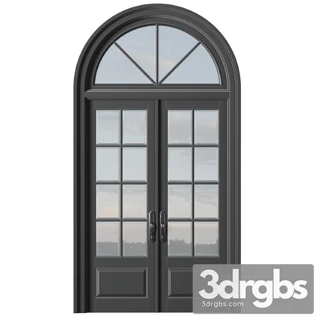 Doors Exterior Door Half Round Window 3D Model Free