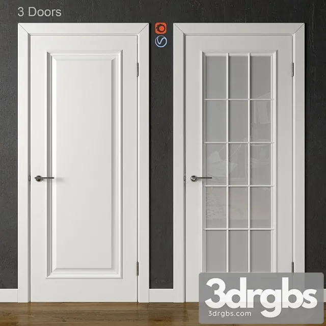 Doors of academy piemonte white (part 1) 3D Model Free
