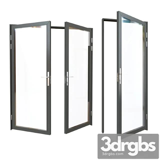 Doors profile threw plastic glass 3D Model Free